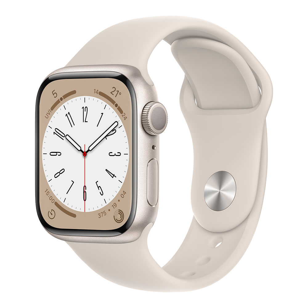 Apple Watch Series 8, 41 мм, корпус цвета сияющая звезда, ремешок цвета сияющая звезда