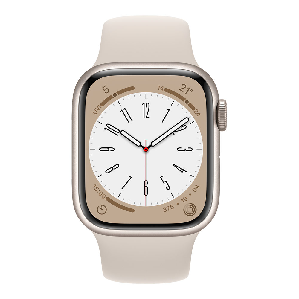 Apple Watch Series 8, 41 мм, корпус цвета сияющая звезда, ремешок цвета сияющая звезда