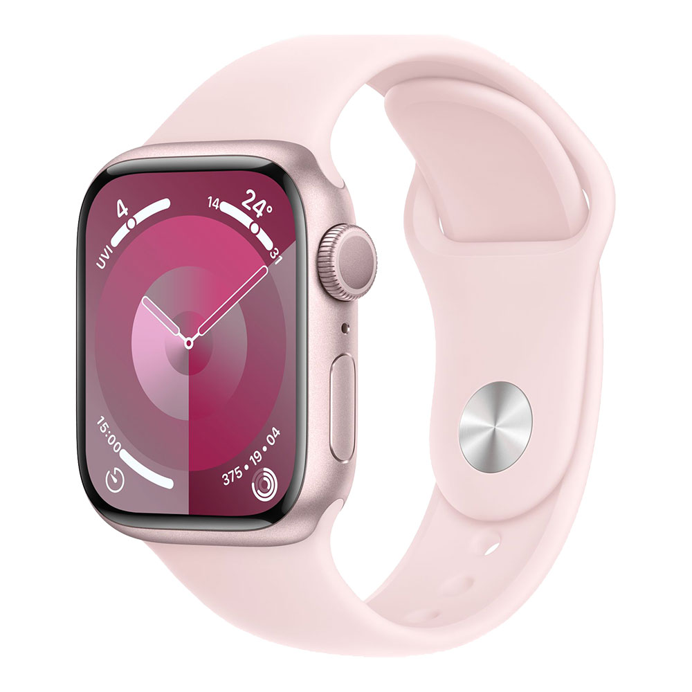 Apple Watch Series 9, 41 мм, корпус розового цвета, ремешок розового цвета S/M