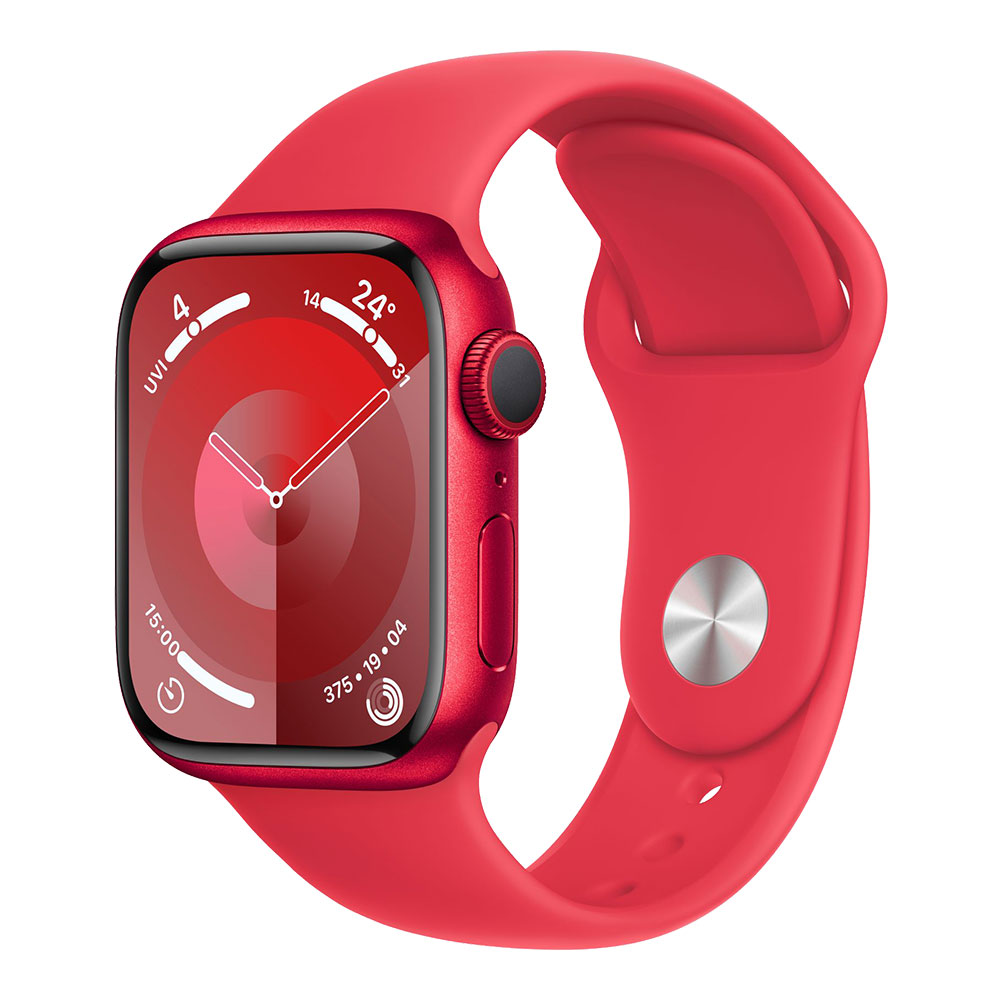 Apple Watch Series 9, 41 мм, корпус красного цвета, ремешок цвета Product Red M/L