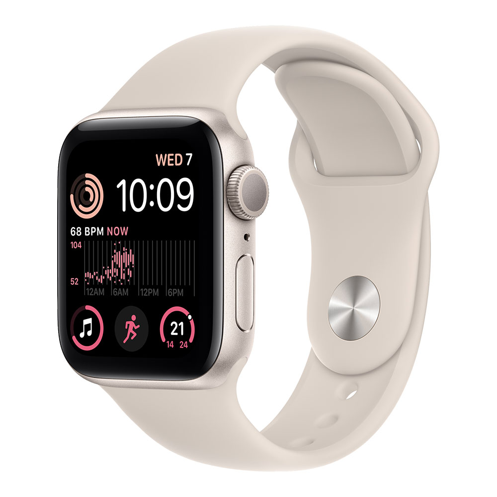 Apple Watch SE, 40 мм, корпус цвета сияющая звезда, ремешок цвета сияющая звезда