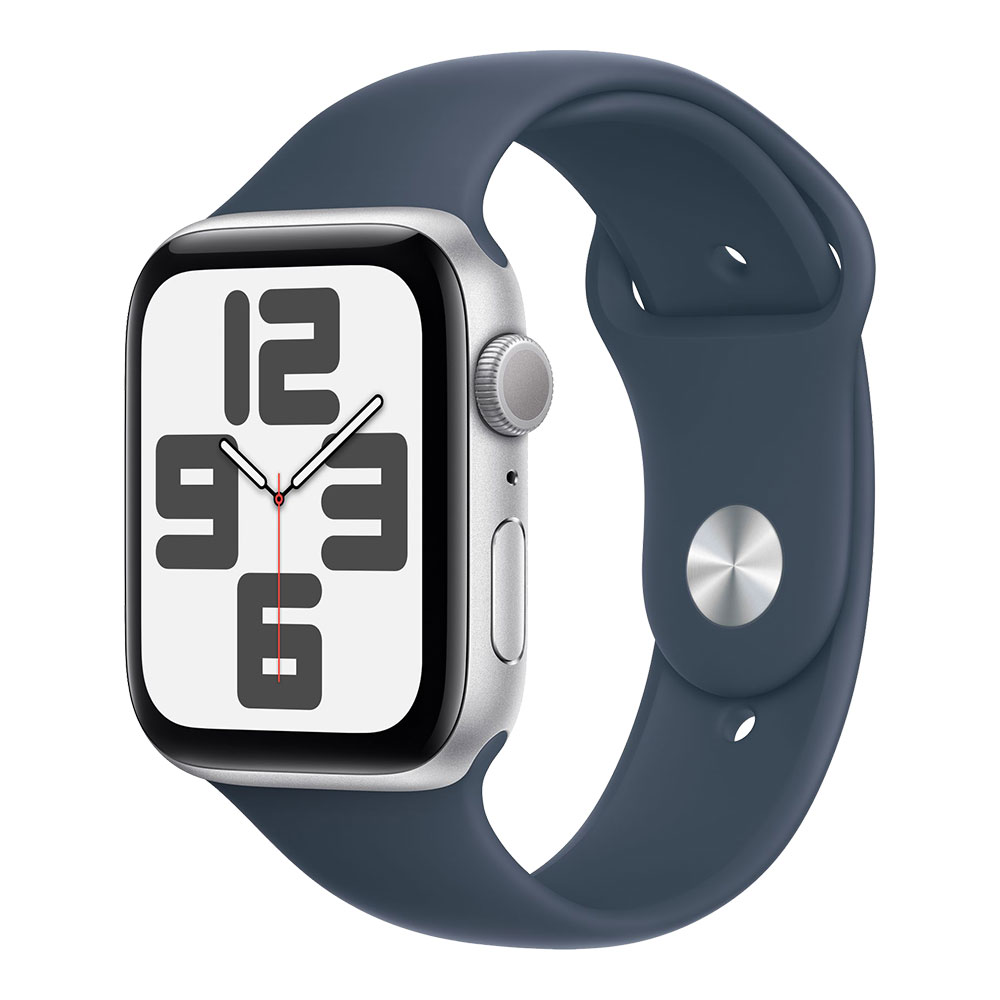 Apple Watch SE 2023, 44 мм, серебристый/тёмно-синий M/L